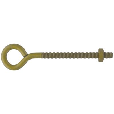Hillman Hardware Essentials 5/16 in.-18 x 5 in. Fg Eye Bolt with Nut, Gold