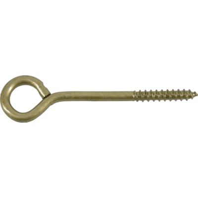 Image showing  Hardware Essentials 1/4 in. x 3.75 in. Gold Fg Lag Eye Bolt