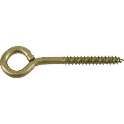 Image showing  Hardware Essentials 5/16 in. x 4 in. Gold Fg Lag Eye Bolt