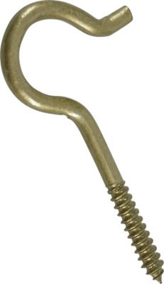 Hillman Durasteel Screw Hook Gold Flagged (1/4 in. x 4-1/2 in.) 60 lb