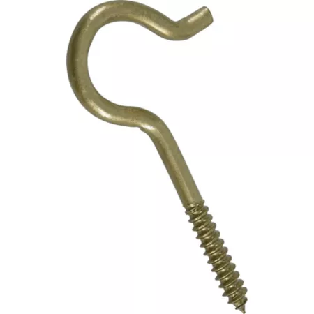 Hillman Durasteel 60 lb 1/4 in x 4-1/2 in Gold Screw Hook with Flag Hardware Hooks