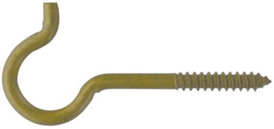 Hillman 150 lb. 3/8 in. x 4-7/8 in. Durasteel Screw Hook, Gold, Flagged