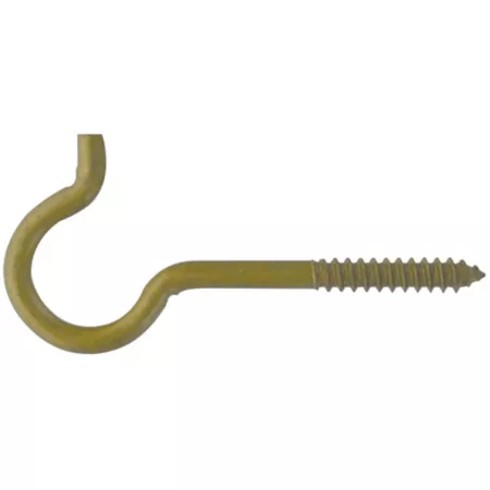 Hillman Durasteel Screw Hook 150 lb 3/8 in x 4-7/8 in Gold with Flag Hardware Hooks