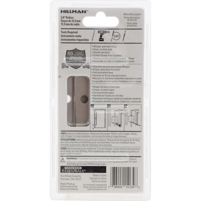 Image showing  Hardware Essentials 3-1/2 in. Corner Door Hinges, Satin Nickel, 3-Pack