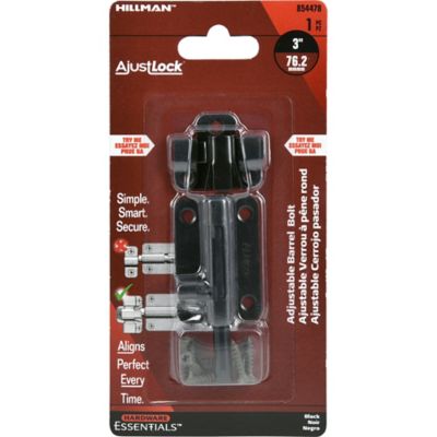 Image showing  Hardware Essentials Black Cd-Barrel Bolt, 3 in.