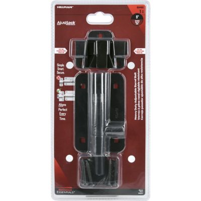 Image showing  Hardware Essentials Black Cd-Hood Barrel Bolt, 5 in.