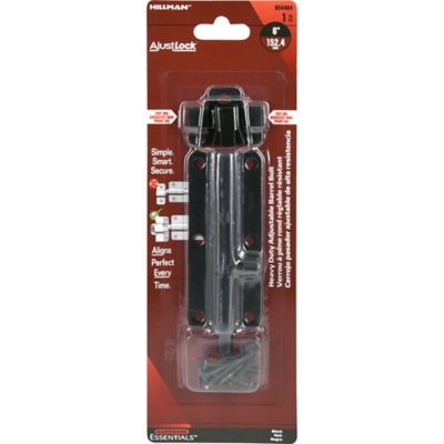 Image showing  Hardware Essentials Black Cd-Hood Barrel Bolt, 6 in.