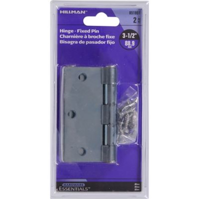 Image showing  Hardware Essentials 3-1/2 in. Cd-General Purpose Hinge, Zinc, Fixed Pin, 2-Pack