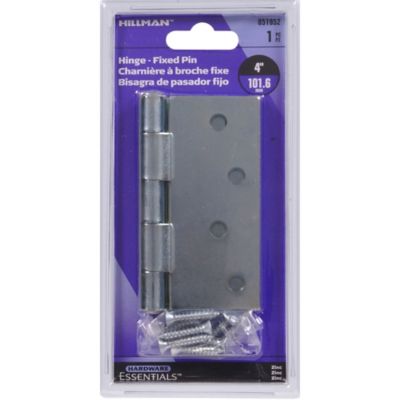 Hillman Hardware Essentials Cd-General Purpose Hinge Fixed Pin 4In Zinc