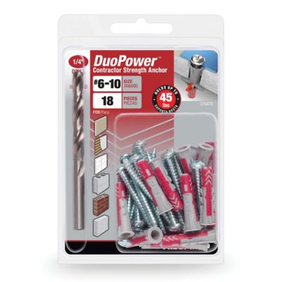Hillman #8 DuoPower Contractor-Strength Anchors, 18-Pack