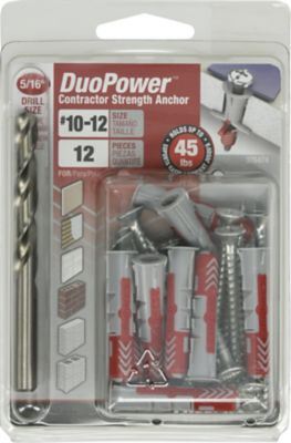 Hillman DuoPower Contractor-Strength Anchors (#10) -12 Pack