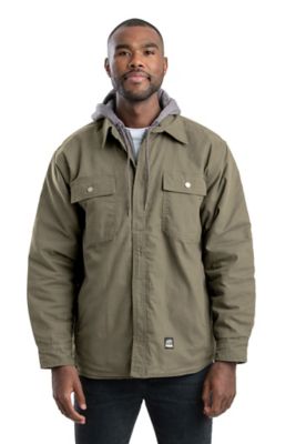 Berne Men's Quilt-Lined Duck Hooded Shirt Jacket at Tractor Supply Co.