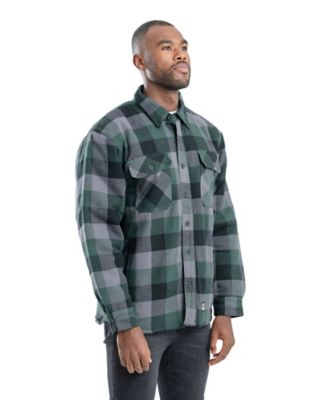 Image showing 2 th Berne Men's Quilt-Lined Flannel Shirt Jacket