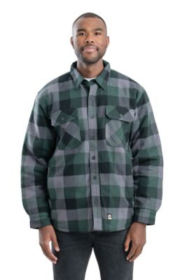 mens flannel jacket with quilted lining