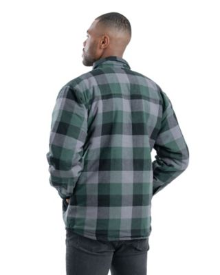 Image showing  Men's Quilt-Lined Flannel Shirt Jacket