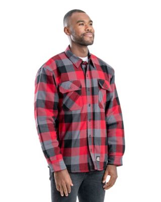 Image showing  Men's Quilt-Lined Flannel Shirt Jacket