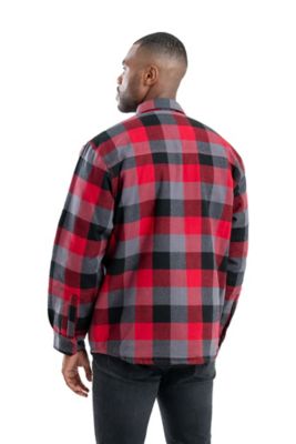 Image showing 1 th Berne Men's Quilt-Lined Flannel Shirt Jacket