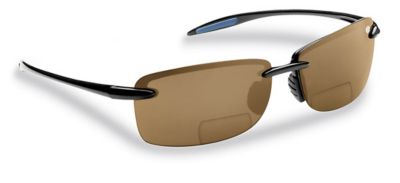 Flying Fisherman Cali Sunglasses, Black Frame with Amber Bifocal