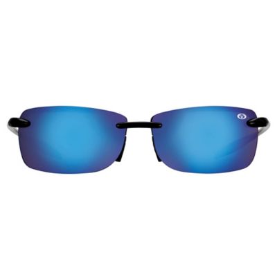 Image showing  Cali Sunglasses, Black Frame with Smoke Blue Mirror Lenses, Medium