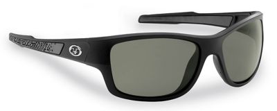 Flying Fisherman Down Sea Sunglasses, Matte Black Frame with Smoke Lenses, Large