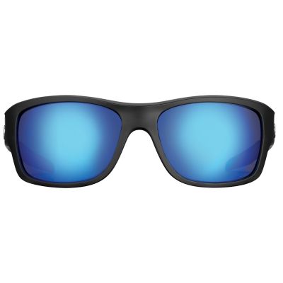 Image showing  Down Sea Sunglasses, Black Frame with Smoke Blue Mirror Lenses, Large