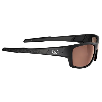 Image showing  Down Sea Sunglasses, Matte Black Frame with Vermillion Lenses, Large