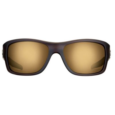 Image showing  Down Sea Sunglasses, Brown Frame with Amber-Gold Mirror Lenses, Large