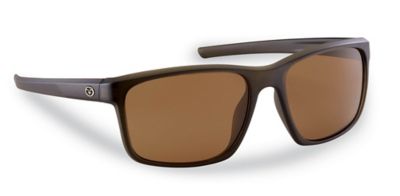 Flying Fisherman Rip Current Sunglasses, Brown Frame with Amber Lenses, Large