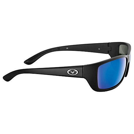 Flying Fisherman Cay Sal Black-Smoke Blue Mirror Sunglasses