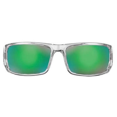 Image showing  Morocco Sunglasses, Crystal Frame with Amber-Green Mirror, Medium