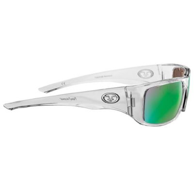 Image showing  Morocco Sunglasses, Crystal Frame with Amber-Green Mirror, Medium