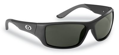 Flying Fisherman Triton Sunglasses, Matte Black Frame with Smoke Lenses, Medium