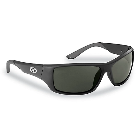 Flying Fisherman Triton Sunglasses, Matte Black Frame with Smoke Lenses, Medium