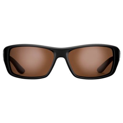 Image showing  Triton Sunglasses, Matte Black Frame with Vermillion Lenses, Medium