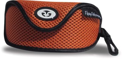 Flying Fisherman Sunglass Case with Clip and Orange Mesh, 6 x 3 in.