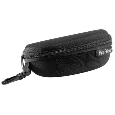 Flying Fisherman Sunglass Case with Zipper Shell and Clip, 7 x 3 in.