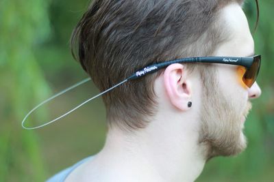 Image showing  White Cablz Monoz Sunglass Retainer, 9.7 x 2.7 x .5 in.