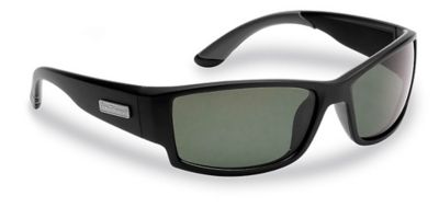 Flying Fisherman Razor Sunglasses, Matte Black Frame with Smoke Lenses, Large