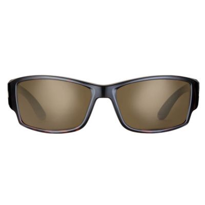 Image showing  Razor Sunglasses, Dark Tortoise Frame with Amber Lenses, Large