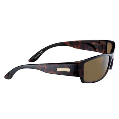 Image showing  Razor Sunglasses, Dark Tortoise Frame with Amber Lenses, Large