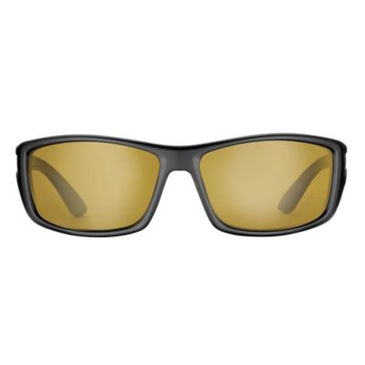 Image showing 1 th Flying Fisherman Buchanan Sunglasses, Matte Black/Yellow Frame with Amber Lenses