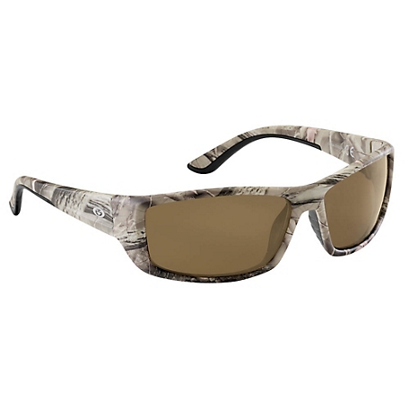 Flying Fisherman Buchanan Sunglasses, Camo Frame with Amber Lenses, Medium