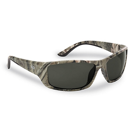 Flying Fisherman Buchanan Sunglasses, Camo Frame with Smoke Lenses, Medium