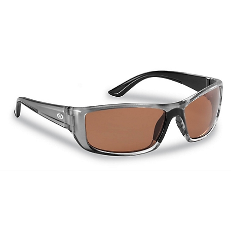 Flying Fisherman Buchanan Sunglasses, Crystal Gunmetal Frame with Copper Lenses, Medium