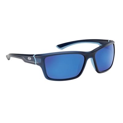 Flying Fisherman Cove Sunglasses, Matte Crystal Navy Frame with Smoke Blue Lenses, Medium