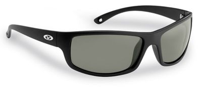 Flying Fisherman Slack Tide Sunglasses, Matte Black Frame with Smoke Lenses, Small/Medium