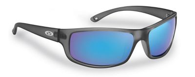 Flying Fisherman Slack Tide Sunglasses, Granite Frame with Smoke-Blue Lenses, Small/Medium