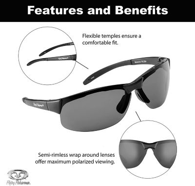 Image showing  Maverick Sunglasses, Black Frame with Smoke Lenses, Large