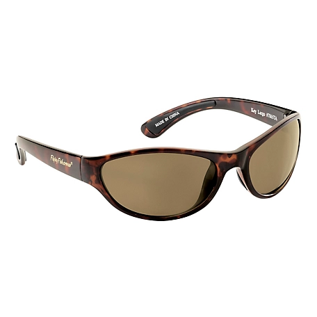 Flying Fisherman Key Largo Sunglasses, Tortoise Frame with Amber Lenses, Medium