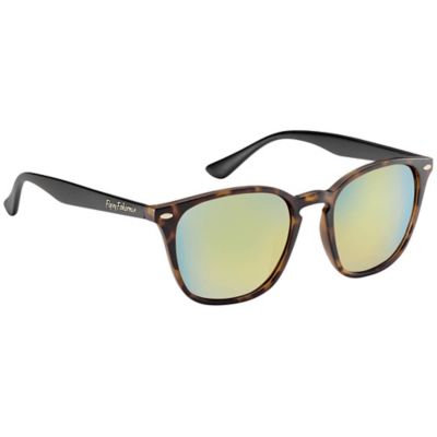 Flying Fisherman Muriel Sunglasses, Tortoise Black Frame with Amber Gold Lenses, Medium